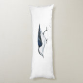 Witte kreeft Nuthatch Lichaamskussen (Achterkant (Verticaal))