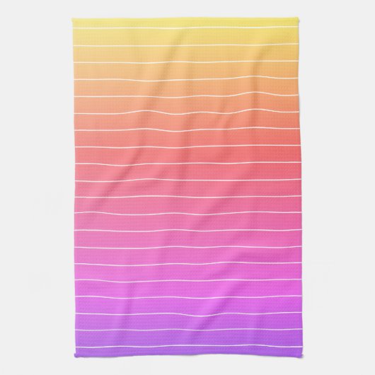 Witte krijtstreep gekleurd theedoek (Verticaal)