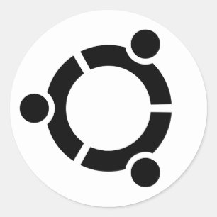 Witte kringloop ronde sticker