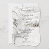 Witte kristal diamant bruiden jurk bruiloft kaart