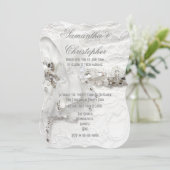 Witte kristal diamant bruiden jurk bruiloft kaart