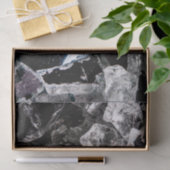 Witte kristallen in de zwarte buitenruimte tissuepapier (Geschenk)