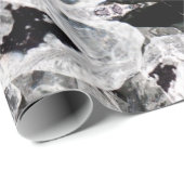 Witte kristallen in zwarte ruimte cadeaupapier (Rol Hoek)