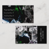 Witte kristallen in zwarte ruimte visitekaartje (Voorkant / Achterkant)