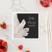 Witte Kristallen op Witte Huwelijk Servet (Insitu)