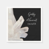 Witte Kristallen op Witte Huwelijk Servet (Voorkant)