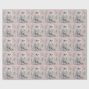 Witte Kristallen Parel Uil Cadeaupapier