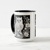 Witte Kristallen Parel Uil Mok (Voorkant links)