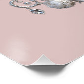 Witte Kristallen Parel Uil Perfect Poster (Hoek)