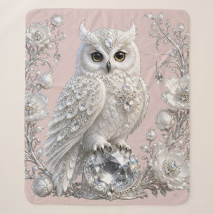 Witte Kristallen Parel Uil Sherpa Deken