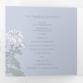 witte-kristallijne bloemtekening drieluik programma (Binnenzijde eerst)