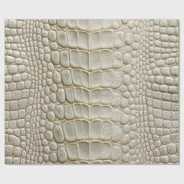 Witte krokodil alligator huid faux lederen print cadeaupapier