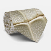 Witte krokodil alligator huid faux lederen print stropdas (Opgerold)