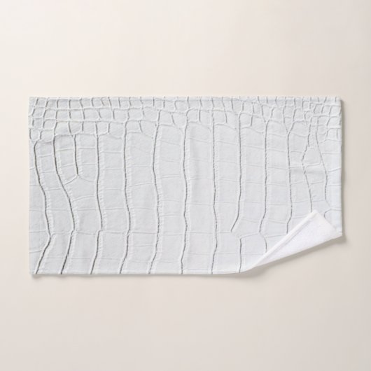 Witte krokodillen Huidafdruk Bad Handdoek (Handdoek)