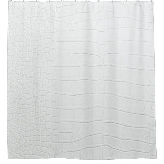 Witte krokodillen Huidafdruk Douchegordijn (Voorkant)