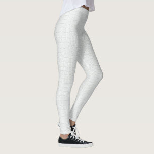 Witte krokodillen Huidafdruk Leggings