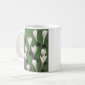  witte krokodillen, tuinbloem koffiemok (Voorkant links)