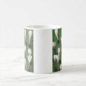  witte krokodillen, tuinbloem koffiemok (Center)