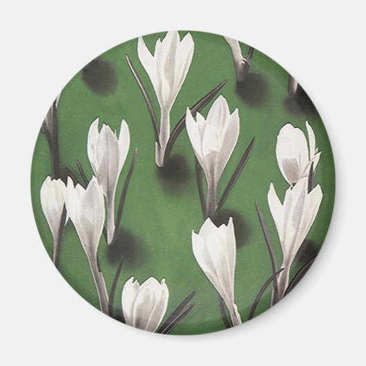 witte krokodillen, tuinbloem magneet (Voorkant)