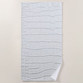 Witte Krokodillenleerprint Strandlaken