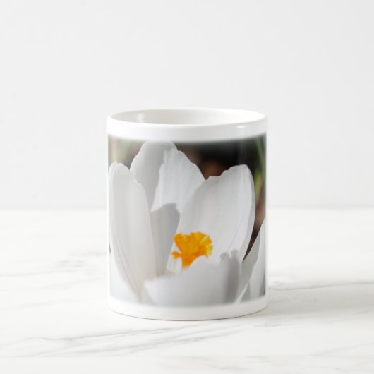witte krokus bloem koffiemok (Center)