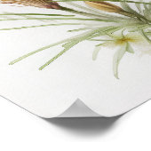 Witte Krokus Bloemen Art Print Poster (Hoek)