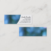Witte Kromme over Blauw Afbeelding; Uniek Ontwerp Mini Visitekaartje (Voorkant / Achterkant)