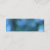 Witte Kromme over Blauw Afbeelding; Uniek Ontwerp Mini Visitekaartje (Achterkant)