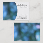 Witte Kromme over Blauw Afbeelding; Uniek Ontwerp Visitekaartje (Voorkant / Achterkant)