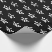 Witte kronen cadeaupapier (Hoek)