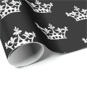 Witte kronen cadeaupapier (Rol Hoek)