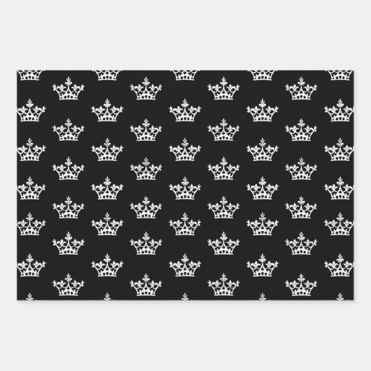 Witte kronen inpakpapier vel (Voorkant 3)