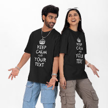 Witte kroon met uw gepersonaliseerde Keep Calm Tex