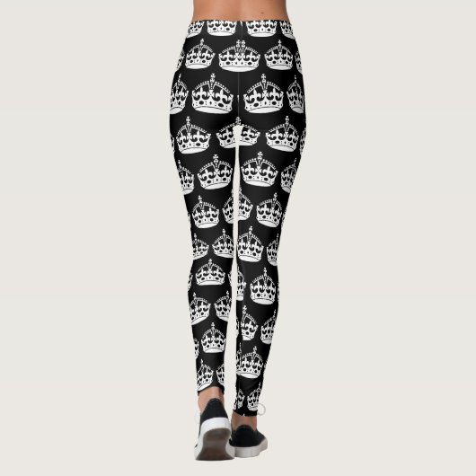 Witte kroon op zwart leggings (Achterkant)