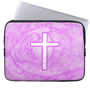 WITTE KROS, AANGEZIEN IN PINK LAPTOP SLEEVE