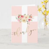 witte kruis bloemrijke religieuze gebeurtenis Dank Kaart (Gele Bloem)