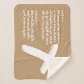 Witte Kruis Christelijke Healing Prayer Shawl Sherpa Deken (Voorkant)