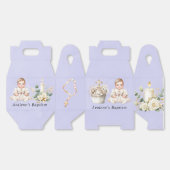 Witte Kruis Cupcake met Meisje Doop Bedankdoosjes (Ongevouwen)