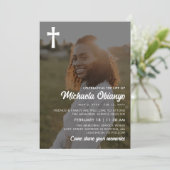 Witte Kruis Foto Vieren van het leven Kaart (Staand voorkant)