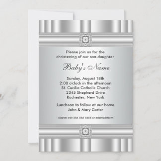 Witte Kruis Jongen of Meisje doop uitnodiging