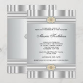 Witte Kruis Meisjes Elegant Goud Eerste Communie Kaart (Voorkant / Achterkant)