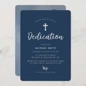 Witte Kruis Moderne Toewijding Uitnodiging (Voorkant / Achterkant)