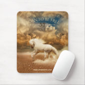 Witte kruising van wilde paarden - Gepersonaliseer Muismat (Met muis)