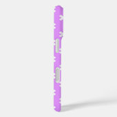 Witte kruissteken op lila Case-Mate iPhone case (Achterkant / Rechts)