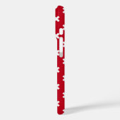 Witte kruissteken op rood Case-Mate iPhone case (Achterkant / Links)