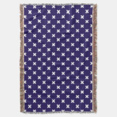 Witte kruisstiften op blauw van de marine deken (Voorkant Verticaal)