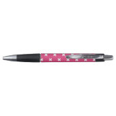 Witte kruisstiften op fuchsia pen (Achterkant)