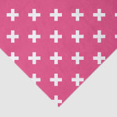 Witte kruisstiften op fuchsia tissuepapier (Detail)