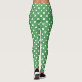 Witte kruisstiften op groen leggings (Achterkant)