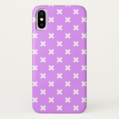 Witte kruisstiften op lila Case-Mate iPhone case (Achterkant)